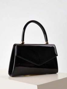 Women's Solid Color Handbag, Versatile For Daily Commute