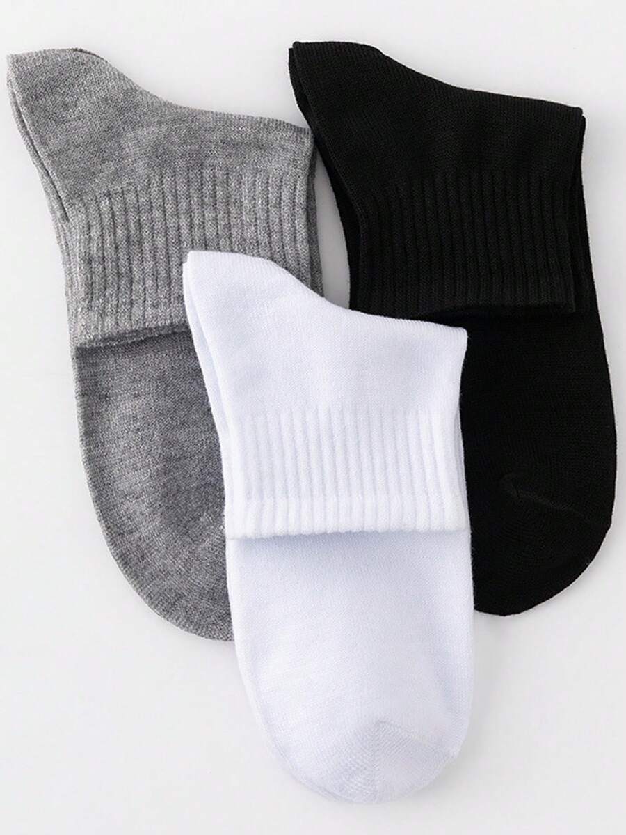 3/6er Doppelpack Sortiment: Schwarz/Weiß/Grau Mehrfarbige Mischung & Passende einfarbige Optionen Unisex Knöchelsocken geeignet für alle Jahreszeiten Knöchelsocken mit minimalistischem einfarbigem Design Passende Socken für Paare