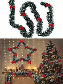 1 pieza Decoración de árbol de Navidad de 78 pulgadas, decoración de guirnalda y accesorios para fiestas, guirnalda de árbol de Navidad, diseño de escena, plantas artificiales, decoraciones para fiestas y días festivos, decoración navideña, decoraciones de Año Nuevo