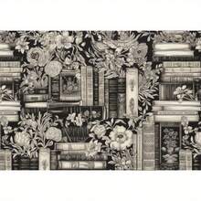 1 Roll Vintage Floral Book Lover Gift Wrap Paper - 58x23in(147x58cm), Black & White PP Wrapping, Single-Sided Printed, Sheets With Heart-Shaped Cutouts Christmas Wrapping Paper, Gift Wrapping Paper, (Ties And Tags Not Included) - Perfect For Holiday Theme Wrapping, Easter, Mother's Day, Father's Day, Birthdays, Carnival - phong cách 1 - Xem 3