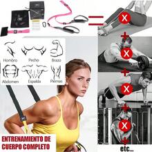 Equipo de Entrenamiento de Suspension, Rally Banda de Resistencia para Entrenamiento de Gimnasio en Casa de Cuerpo Completo, Entrenamiento Suspendido Cuerda de Tracción, - Rosa - Ver 9