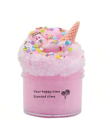 100ML Large Capacity Candy Slime, Fluffy Slime, Stress Relief Toy, Birthday Gift [Random Label], Back To School Gift, Suitable For Birthday, Party Favors, Soft, Party Bag Filler, Gift For Classmates, Friends, Family, Christmas Gift