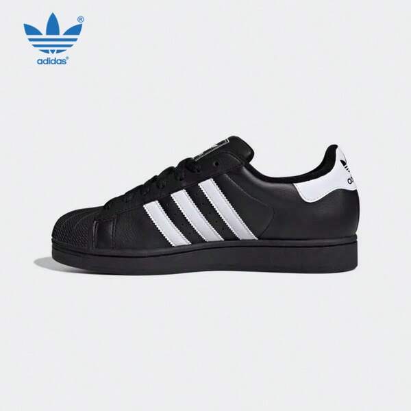 Adidas Adidas Originals Superstar 2 Classic Shell Toe Casual Sneakers, Unisex Low-Top Skateboard Shoes JI0079, Black