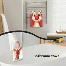 2 pièces/100 pièces Tissu de cuisine à motif de cerf, convient pour la décoration intérieure des restaurants, cuisines et salles de bains, la décoration de banquet, les cadeaux de fête et peut être offert en cadeau