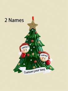 1pc Customized Personalized Christmas Ornaments, Christmas Ornaments With Names, Christmas Tree Ornaments, Christmas Decorations, Christmas Gifts For Mom, Dad, Friends, Personalized Home Christmas Tree Decorations, Fashion, Anniversary, Birthday, School, Office, Family, Slow Summer Life, Multifunctional, High Quality, Unique Gift For Valentine'S Day