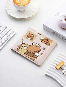 Capybara Cartoon Pattern Id Card Bag, Multiple Colors Are Available, Fashionable And Individual, Ultra-Thin, Lightweight And Portable, Suitable For Storing ID Cards/Passport/Driver's Licenses/Bank Cards/Credit Cards/Shopping Card, Can Be Used As A Gift For Birthdays, Anniversaries, Valentine's Day, Christmas, New Year And Other Festivals, Given To Family Members, Lovers, Friends And Elders