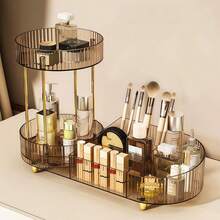 1PC Cosmetics Storage Box - Cosmetics Storage Box Multifunctional Desktop Perfume Tray Rack, Used For Skin Care Products And Brushes, Fashionable Design, Smooth Rotation, Beauty Lovers - Multicolor - View 6