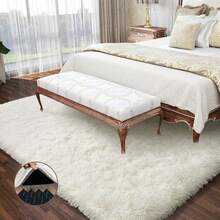 Area Rugs For Living Room, Large Shag Bedroom Rug, Big Indoor Thick Soft Kids Room Carpet, Ivory Rugs For Boys And Girls Room Dorm Home Decor Aesthetic - trắng - Xem 8