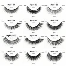 Pestañas postizas de visón sintético 3D, naturales y gruesas, con tallo rígido 3D y pegamento, adecuadas para amigos, parejas, viajes al aire libre, viajes de negocios, citas, fiestas de Halloween, cumpleaños, regalo para amigos