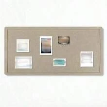 1片大尺寸自粘装饰公告板，北欧简约毛毡组合展示板，可重复使用，适用于家庭/办公室/教室照片墙留言板，无需钻孔 - 長方形圓角 - 查看 9