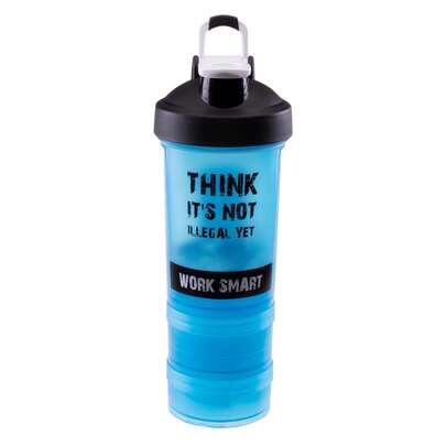 IQ Beta Work Smart Sports Bottle (Cyan/Black)