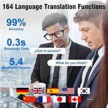 AI Smart Glasses, Smart Glasses With 160 Languages Real Time Translation Support, Chat GPT System, Hvesbsfsy New Multi-Functional Audio Glasses For Men And Women, Built-In Microphone And Speaker, HD Voice Calls And HIFI Music Quality, Music Playback And Hands-Free Calling, Physical Color Changing Lens, High Quality, Suitable For Comfortable Riding,  Driving, Fun Fishing, Relaxing Travel And Daily Office Wear, Holiday Gift - 白色 - 查看 2