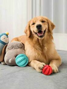 3/1 Juguete de pelota con nudo de cuerda trenzada para perros, con asa, juguete de masticado duradero, usado para entrenamiento de masticado, juguetes para lanzar, juguetes de tira y afloja, juguetes para que los perros los recojan, Navidad