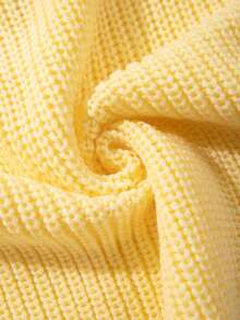 Áo len nữ đơn giản, màu trơn, chất liệu dệt kim, kiểu dáng Hàn Quốc, dáng rộng, cổ đứng, khóa kéo nửa thân, tay dài, thích hợp cho mùa xuân/thu/đông. - Màu vàng - Xem 12