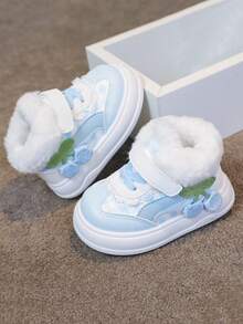 1 Paar Baby Lässig stiefel, Klettverschluss, Mädchen Plüsch Kurzstiefel