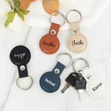 Giá đỡ AirTag cá nhân hóa, Móc khóa AirTag tùy chỉnh, Móc khóa AirTag bằng da thuần chay, Hộp đựng AirTag tùy chỉnh, Quà tặng kết nối cho nam giới, Quà tặng cho cặp đôi - nhiều màu - Xem 3