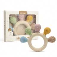 1 Piece Baby Teether Toys,Colorful And Soft Silicone Rings Teething Toys,Soothing Sensory Teethers For Babies 0-3 Years,Teethers Gums Set For Toddler And Infant