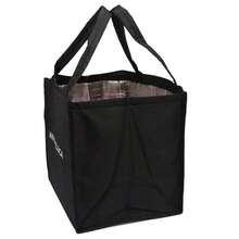 1 件大容量便携式加厚铝箔保温袋，旅行户外野餐冷藏午餐盒，轻便可折叠手提包，黑色午餐袋，适合女士旅行防水袋保温午餐袋午餐盒