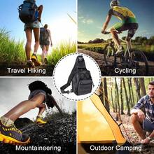 Tactical Backpack, Messenger Bag For Men And Women, Wear-Resistant|Waterproof|Molle|Large Capacity|Sling Shoulder Backpack, Suitable For Outdoor Hiking, Fishing Camping, Daily Carry Chest Bag, Birthday Gift, Christmas, Thanksgiving, Halloween Gift - 黑色 - 查看 7