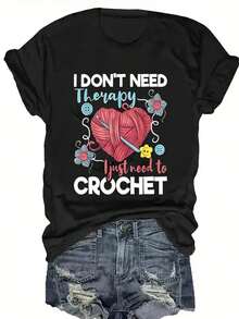 Women's 220g pure cotton multi-color T-shirt, printed with the "I Don't Need Treatment" pattern, soft and breathable short sleeved T-shirt for all seasons, Y2K millennium style, strong Halloween, Day of the Dead, Thanksgiving, Christmas, street fashion, popular Mexican clothing T-shirt, moisture wicking, machine washable, suitable for sports and outdoor travel, casual wear, celebration parties, holiday costumes and beach vacations, women's gift first choice! - Negro - Ver 1