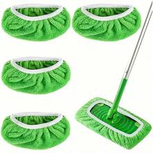 2/4/6/8PCS Green Reusable Mop Pads Refills Fit For - Washable Microfiber Wet And Dry Mop Pad Compatible With Sweeper Mops, Perfect For Surface And Hardwood Floor Cleaning(Mop Is NOT Included) - Grass Green - View 1
