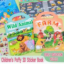 Nuevo libro de pegatinas para niños 2026, con variedad de pegatinas adorables de animales, juguete de aprendizaje sensorial, adecuado para niñas y niños, pegatinas lavables para preescolares, regalo ideal para vacaciones, regreso a la escuela, cumpleaños y recompensas - Multicolor - Ver 2