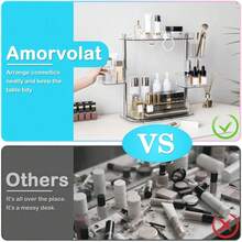 Giá đựng mỹ phẩm xoay 360 độ, giá đựng đồ chăm sóc da nhiều tầng, 4 khay xoay, giá đựng nước hoa để bàn phòng tắm, giá đựng đồ dùng nhà bếp kiểu Lazy Susan. - Trong sáng - Xem 5