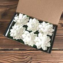 6 件/1 件 LED 莲花无焰浮水蜡烛、漂浮睡莲花园灯、户外池塘灯、情人节礼物装饰、圣诞节桌面装饰、婚礼、生日派对、家庭花园池塘装饰、排灯节装饰、节能电池供电（含电池）、水中底部亮灯