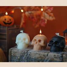 1 Stück Halloween Serie Kürbis, Schädel, Mumien geformte duftende Kerze, geeignet für Heimdekoration, Party, Tischdekoration, Geschenk, Abendessen, Bankett/Party, Entspannung/Meditation, Stimmungsbeleuchtung