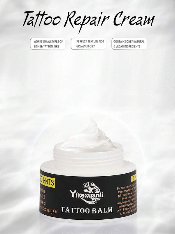 yikexuanli Tattoo Care Repair Balm, Restores Tattoo Clarity And Color, Suitable For Eyebrow Tattoo, Body Art, And General Tattoo Aftercare