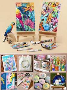 1 pieza Marcador de punta suave de acrílico líquido directo, 288 colores, lavable, para uso estudiantil, no transparente, alta cobertura, gran capacidad, bolsa de tela de alta gama, pincel para pintura infantil, bolígrafo acuarelable, regalo de cumpleaños y vuelta al colegio para niños y niñas - Marcador acrílico líquido recto - Ver 6