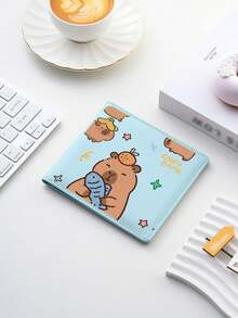 Capybara Cartoon Pattern Id Card Bag, Multiple Colors Are Available, Fashionable And Individual, Ultra-Thin, Lightweight And Portable, Suitable For Storing ID Cards/Passport/Driver's Licenses/Bank Cards/Credit Cards/Shopping Card, Can Be Used As A Gift For Birthdays, Anniversaries, Valentine's Day, Christmas, New Year And Other Festivals, Given To Family Members, Lovers, Friends And Elders