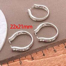 1/3/5 piezas Anillos en blanco chapados en oro de 18K con base ajustable y circonita para hacer joyas y manualidades DIY