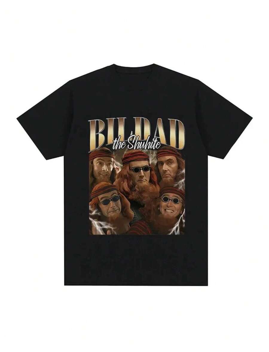 Klassieke Goede Voortekenen Vintage Grafische T-Shirt Heren Mode Hoge Kwaliteit Katoenen T-Shirts Unisex Casual Oversized T-Shirt 62407 - 黑色 - 查看 1