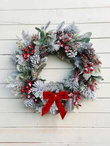 Personalized Custom-Made 2025 New Christmas Velvet Christmas Wreath Bow Decoration Christmas New Year Holiday Decoration Christmas Tree Decoration Props - Multicolor - View 5