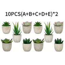 1 Set(5pcs Or 3pcs Or 2pcs)Artificial Succulent Plants Potted,Simulation Plants With Small Artificial Plants, Includes Flower Pots For Interior Home Decor, Office, Bathroom And Bedroom, Comes With Plastic Eucalyptus And Micro Wheat Grass Plants, Perfect For Indoor Desk Artificial Plant Decoration