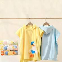 Rozmiar 70*130 cm, uroczy, szybkoschnący szlafrok z polaru koralowego, ręcznik kąpielowy w stylu peleryny, supermiękki. "Mały, szybkoschnący szlafrok z polaru koralowego, ręcznik kąpielowy w stylu peleryny, supermiękki z kapturem, starannie zaprojektowany, aby sprostać każdej kąpieli".