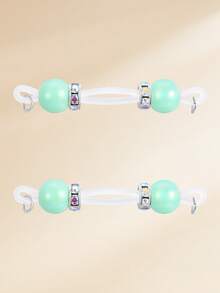 1 Pair Adjustable Sexy Rubber Fake Nipple Rings, No Piercing Required, Imitation Body Jewelry, Suitable For Men And Women, Available In Pink, Purple, Blue, Green, Yellow, For Daily Decoration - Fake Nipple Rings-a - View 4