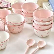 Cabin Kangaroo Bow-Tie Shaped Bowl, Suitable For Cereal, Soup, Rice, Salad, Breakfast, Yogurt - Cute And Novel Spoon Tableware, Great For Desserts And Ice Cream, Durable And Dishwasher , Ideal Gift For Christmas, Labor Day And Halloween. Dessert Spoon, Breakfast Tableware, Fashionable Dinnerware, Decorative Cutlery, Quality Material, High-Quality Spoon, Home Decor Set, Serving Spoon, Home Cooking, Dessert Lover