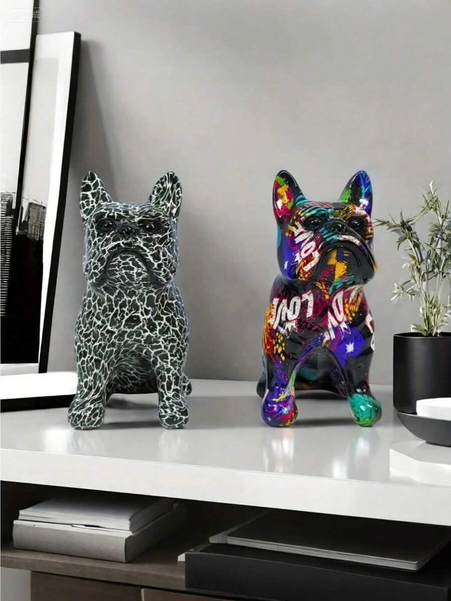 قطعة واحدة - تمثال بلدوج - نحت كلب من الراتنج لديكور المنزل والمتجر، هدية مثالية لعيد الميلاد ورأس السنة (قد تكون بعض الأجزاء عشوائية)، ضروريات العطلات، الخريف، ، عيد الميلاد، الكرنفال، اليوم الوطني، الخريف، عيد الاستقلال (سيتم شحن نمط عشوائي)