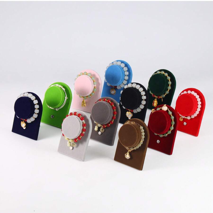 Velvet Jewelry Display Stand, Chinese Retro Style Bracelet Holder, Multi-Color Fashion Jewelry Rack