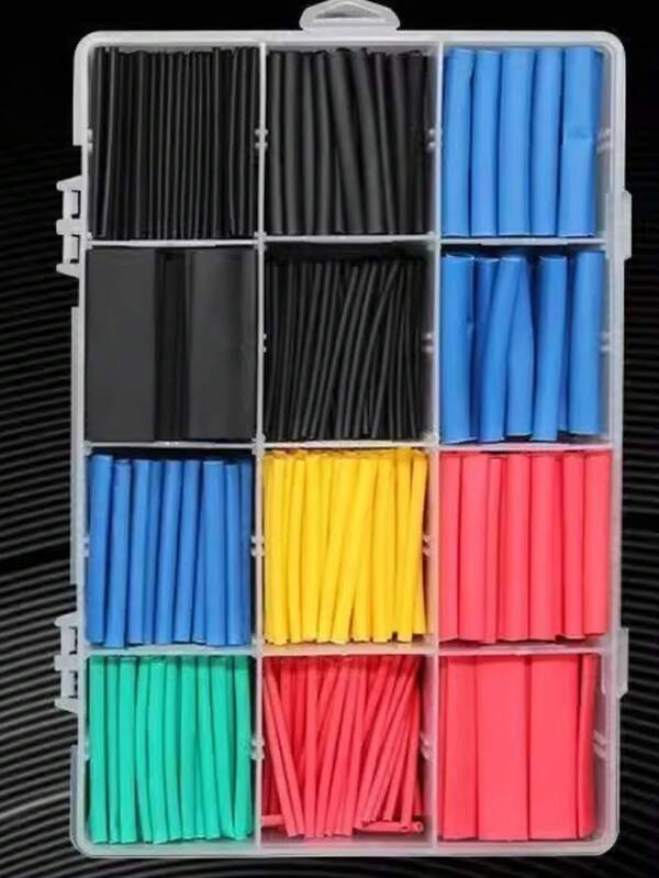 150-560 piezas Kit de mangas termorretráctiles, manga aislante para conexión eléctrica de cables