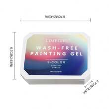 LIMEGIRL 渐变绘画凝胶套装，9 色渐变凝胶指甲油，适用于渐变指甲，免洗绘画凝胶套装法式美甲 DIY 美甲，适用于沙龙和家庭美甲 DIY 的凝胶指甲油套装 - 彩色 - 查看 8