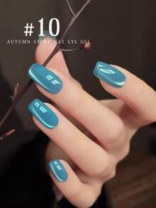 MISS SHAKA 10ml Autumn Story Ice Transparent Pink Red Gold Blue Brown Glass Bead Cat's Eye Gel Nail Polish 2025 Autumn Winter Nails Y2K Nails Popular Whitening Mirror Moonlight Porcelain White Cat's Eye Nail Salon Home Diy Nail Art Nail Supplies Christmas Nails