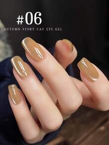 MISS SHAKA 10ml Autumn Story Ice Transparent Pink Red Gold Blue Brown Glass Bead Cat's Eye Gel Nail Polish 2025 Autumn Winter Nails Y2K Nails Popular Whitening Mirror Moonlight Porcelain White Cat's Eye Nail Salon Home Diy Nail Art Nail Supplies Christmas Nails