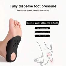 1 Pair Ergonomic Design Anti-Slip Shock Absorbing Heel Pads, Hexagon Shape Comfortable Insoles For Running, Walking, Standing, Unisex, Relieve Plantar Fasciitis, Durable & Flexible Material
