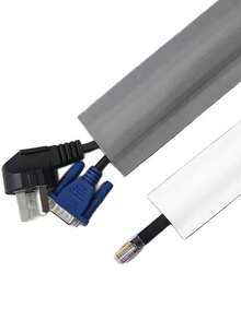 1pc PVC Soft Wire Duct, Cable Trunking For Surface Wiring, Wall Mounted Wire Organizer, Beautify Wall Cables - Multicolor - View 4