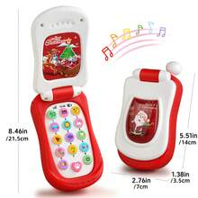 有趣且具有教育意义的早教卡通音乐翻盖手机玩具 - 适合男孩和女孩的激动人心的生日、圣诞节、新年礼物 - 翻蓋音樂手機 - 查看 13