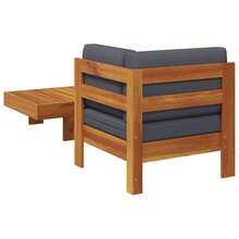 vidaXL Outdoor Solid Acacia Wood Sofa Set With Cushions - Dark Grey - View 5