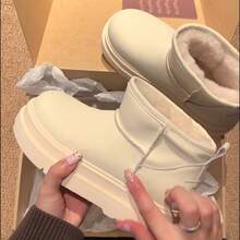 Stivali invernali con fodera in pelliccia - Aspetto in pelle impermeabile, suola antiscivolo e extra morbida